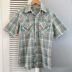 Vintage Rocking K Ranchwear By Kennington Pearl Snap Button Up Western Shirt